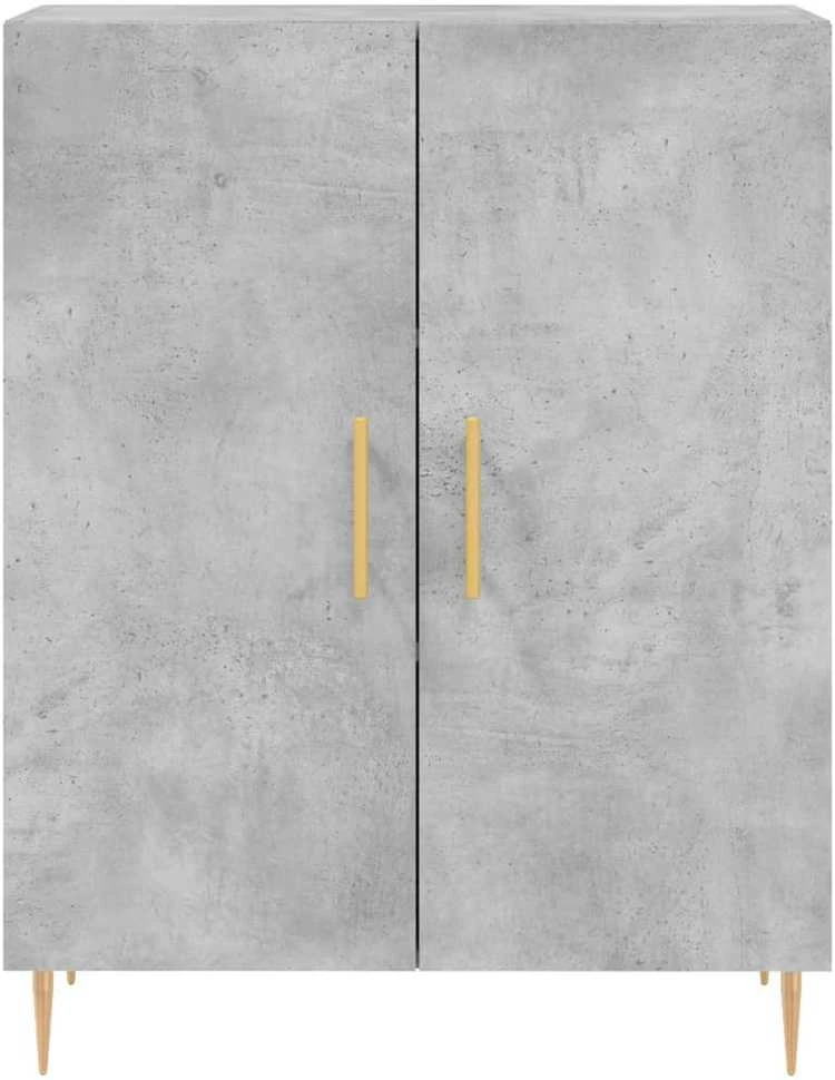 Komoda, betono pilkos spalvos, 69,5x34x180cm, apdirbta mediena