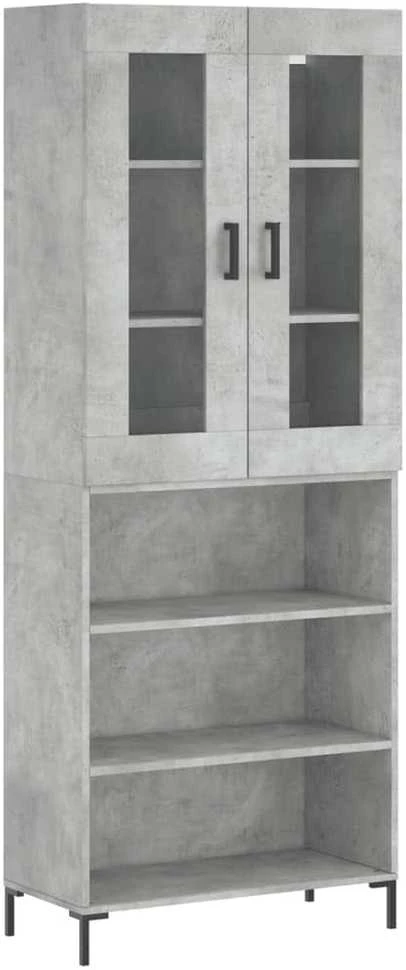 Komoda, betono pilkos spalvos, 69,5x34x180cm, apdirbta mediena
