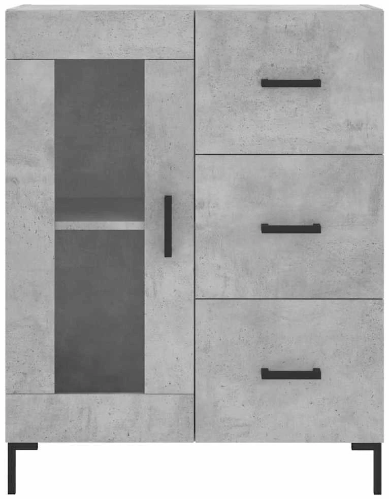 Komoda, betono pilkos spalvos, 69,5x34x180cm, apdirbta mediena