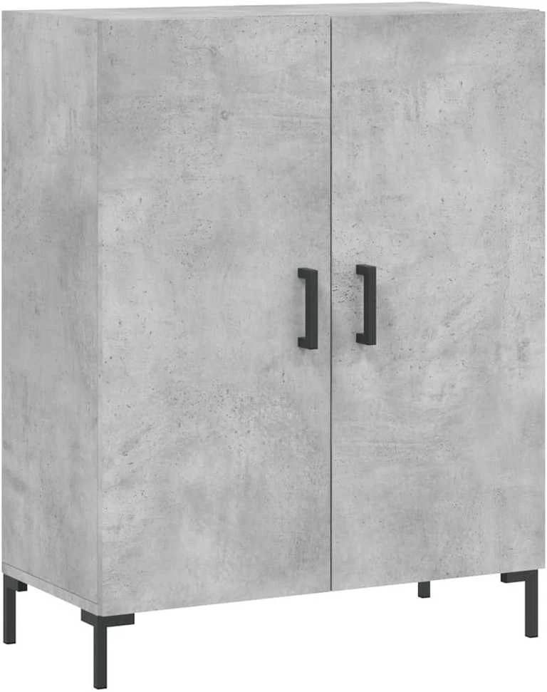 Komoda, betono pilkos spalvos, 69,5x34x180cm, apdirbta mediena
