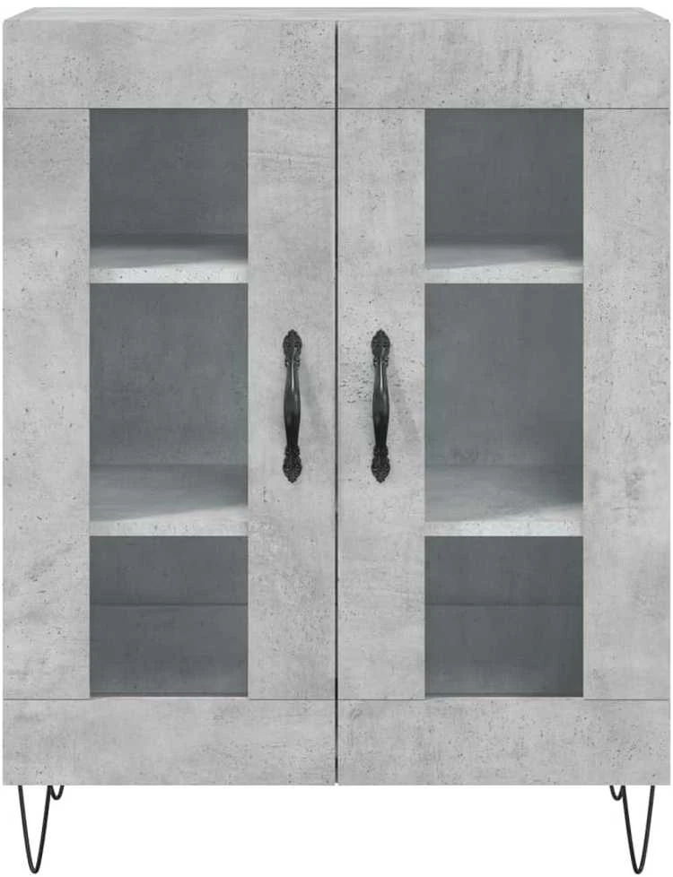 Komoda, betono pilkos spalvos, 69,5x34x180cm, apdirbta mediena