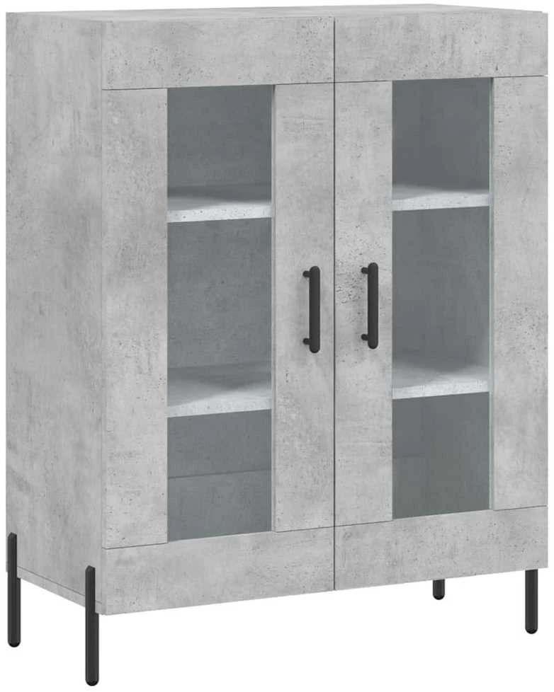Komoda, betono pilkos spalvos, 69,5x34x180cm, apdirbta mediena