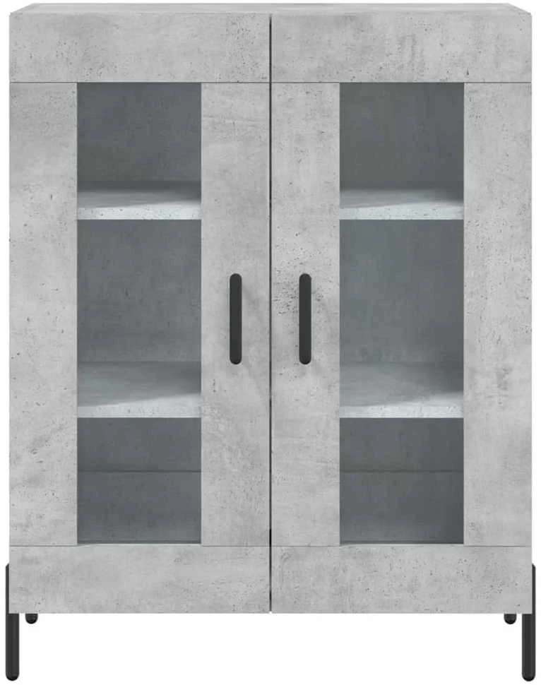 Komoda, betono pilkos spalvos, 69,5x34x180cm, apdirbta mediena