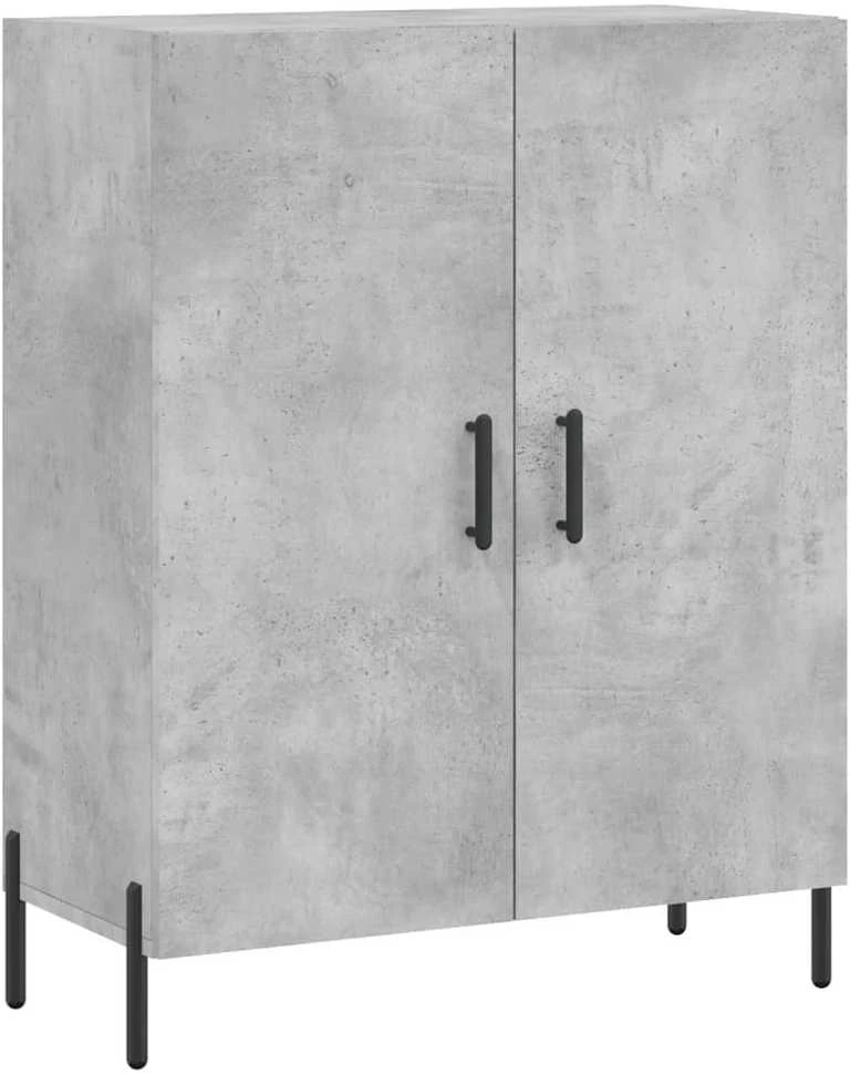 Komoda, betono pilkos spalvos, 69,5x34x180cm, apdirbta mediena