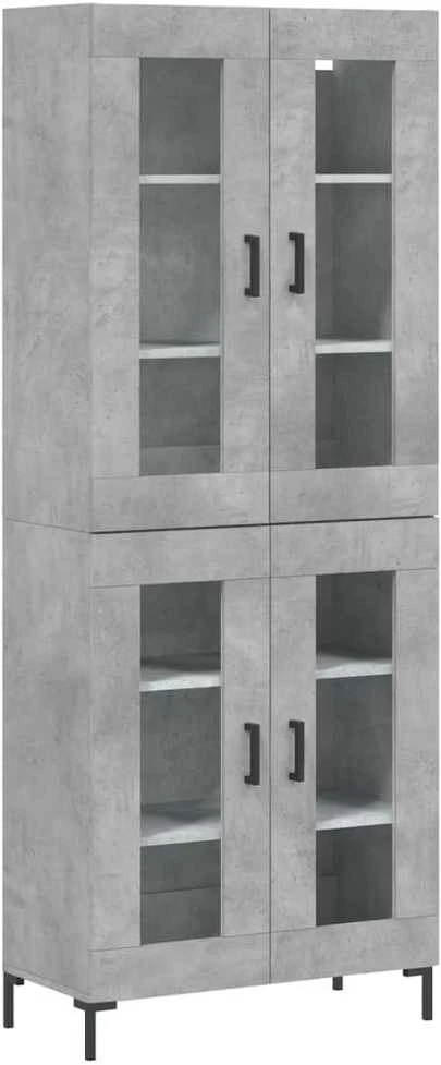 Komoda, betono pilkos spalvos, 69,5x34x180cm, apdirbta mediena