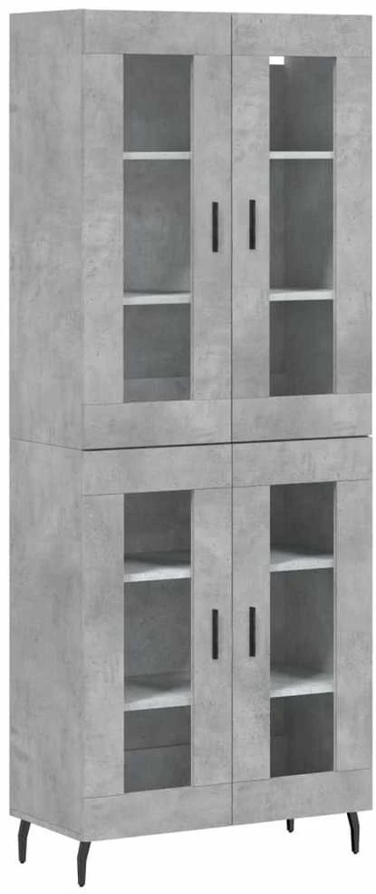 Komoda, betono pilkos spalvos, 69,5x34x180cm, apdirbta mediena