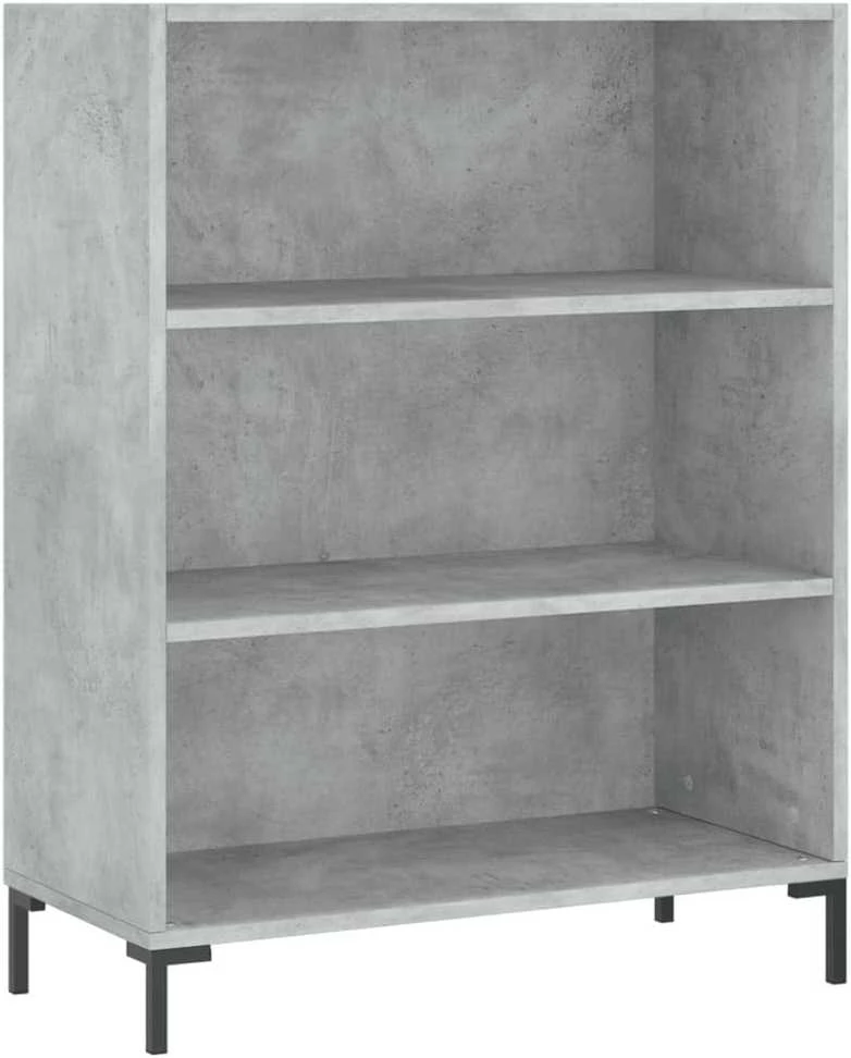 Komoda, betono pilkos spalvos, 69,5x34x180cm, apdirbta mediena