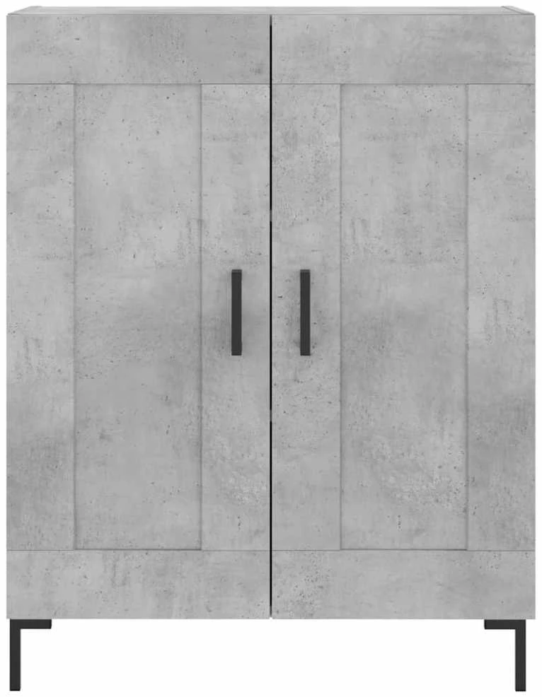 Komoda, betono pilkos spalvos, 69,5x34x180cm, apdirbta mediena