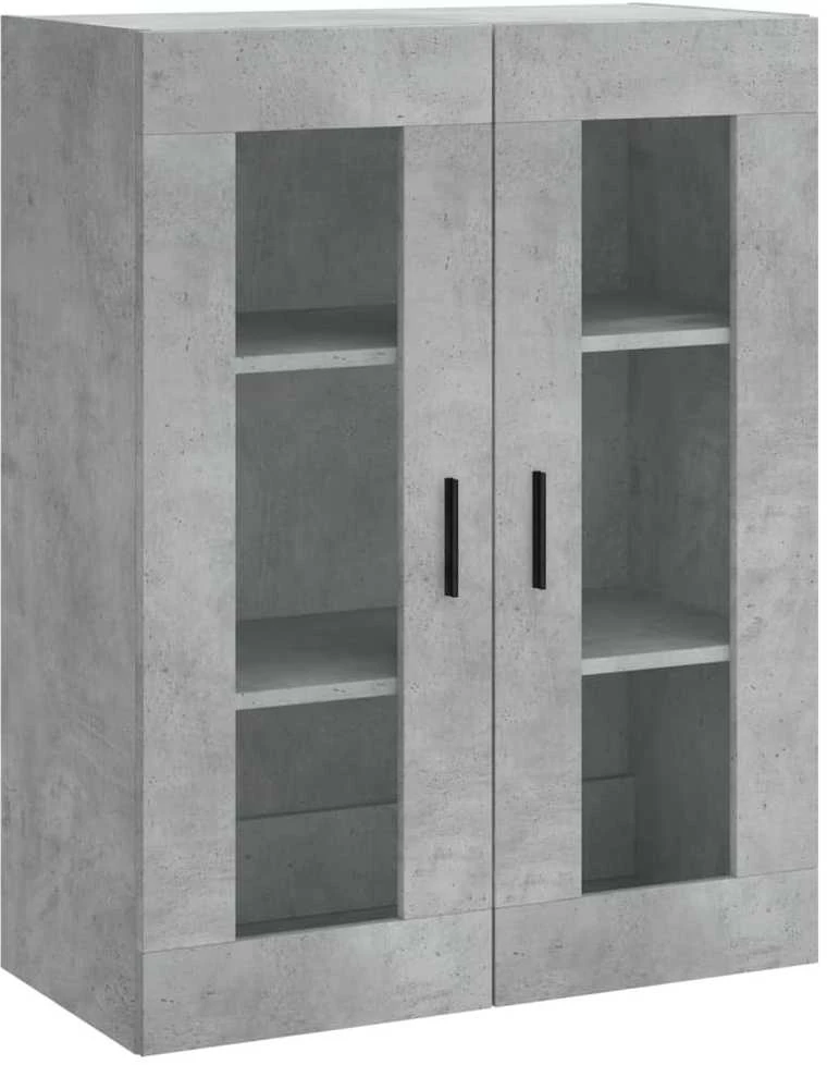 Komoda, betono pilkos spalvos, 69,5x34x180cm, apdirbta mediena
