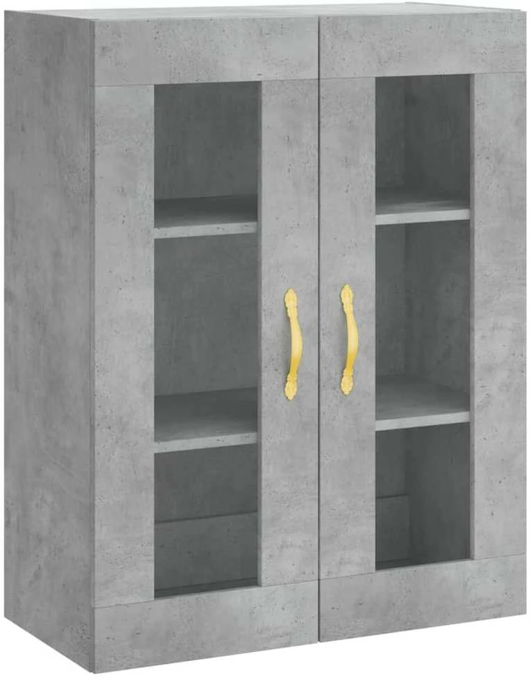 Komoda, betono pilkos spalvos, 69,5x34x180cm, apdirbta mediena