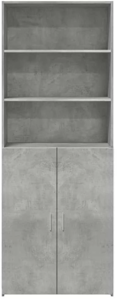 Komoda, betono pilkos spalvos, 70x42,5x185cm, apdirbta mediena