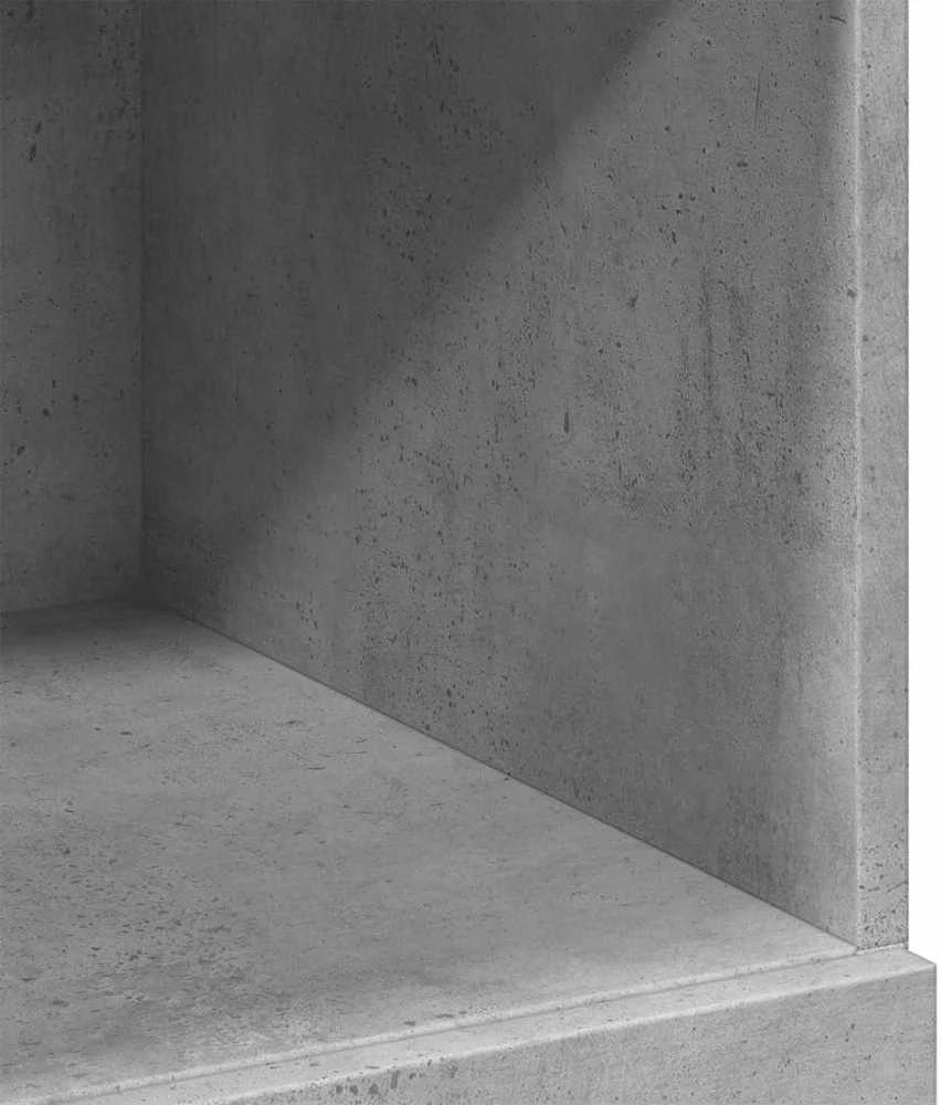 Komoda, betono pilkos spalvos, 80x42,5x124cm, apdirbta mediena