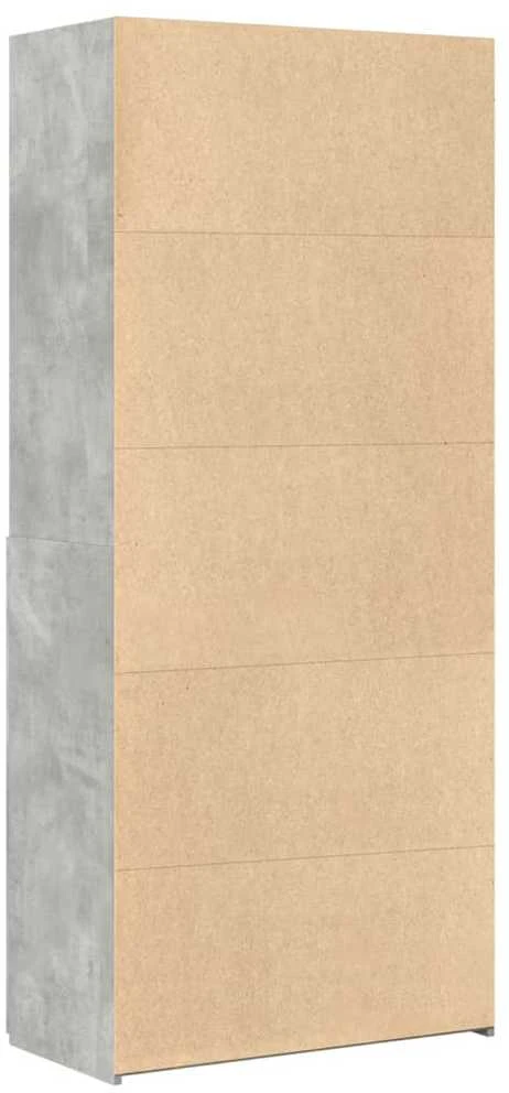 Komoda, betono pilkos spalvos, 80x42,5x185cm, apdirbta mediena