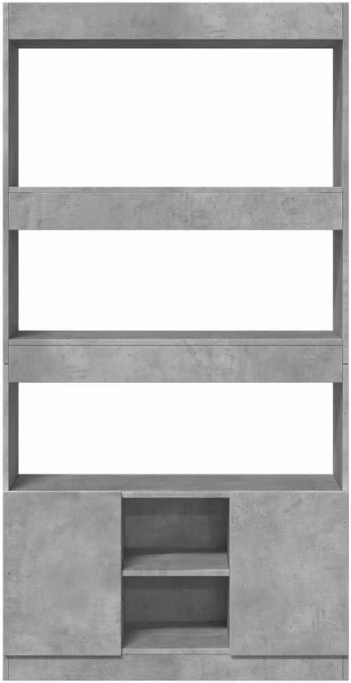 Komoda, betono pilkos spalvos, 92x33x180cm, apdirbta mediena