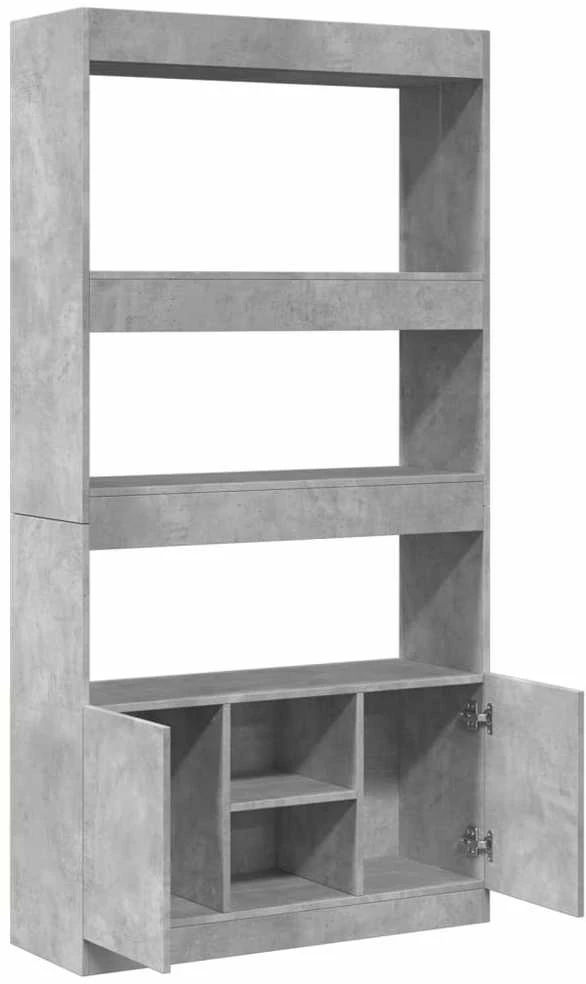 Komoda, betono pilkos spalvos, 92x33x180cm, apdirbta mediena