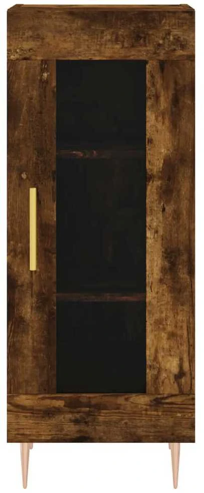 Komoda, dūminio ąžuolo spalvos, 34,5x34x180cm, apdirbta mediena