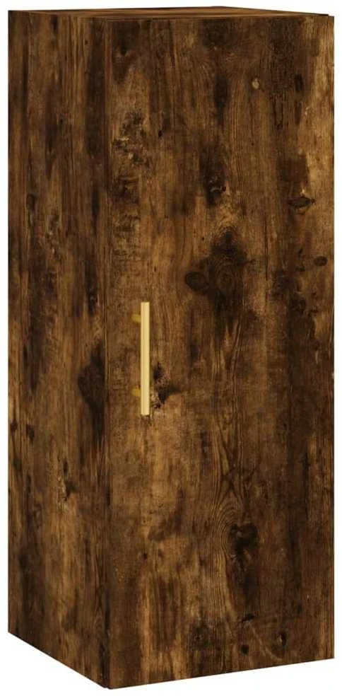 Komoda, dūminio ąžuolo spalvos, 34,5x34x180cm, apdirbta mediena
