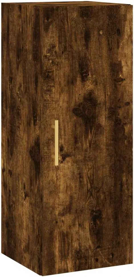 Komoda, dūminio ąžuolo spalvos, 34,5x34x180cm, apdirbta mediena