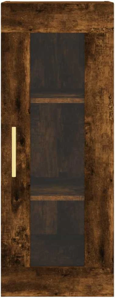 Komoda, dūminio ąžuolo spalvos, 34,5x34x180cm, apdirbta mediena
