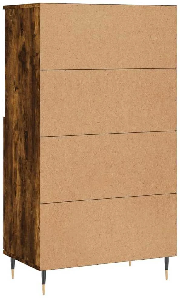 Komoda, dūminio ąžuolo spalvos, 60x36x110cm, apdirbta mediena