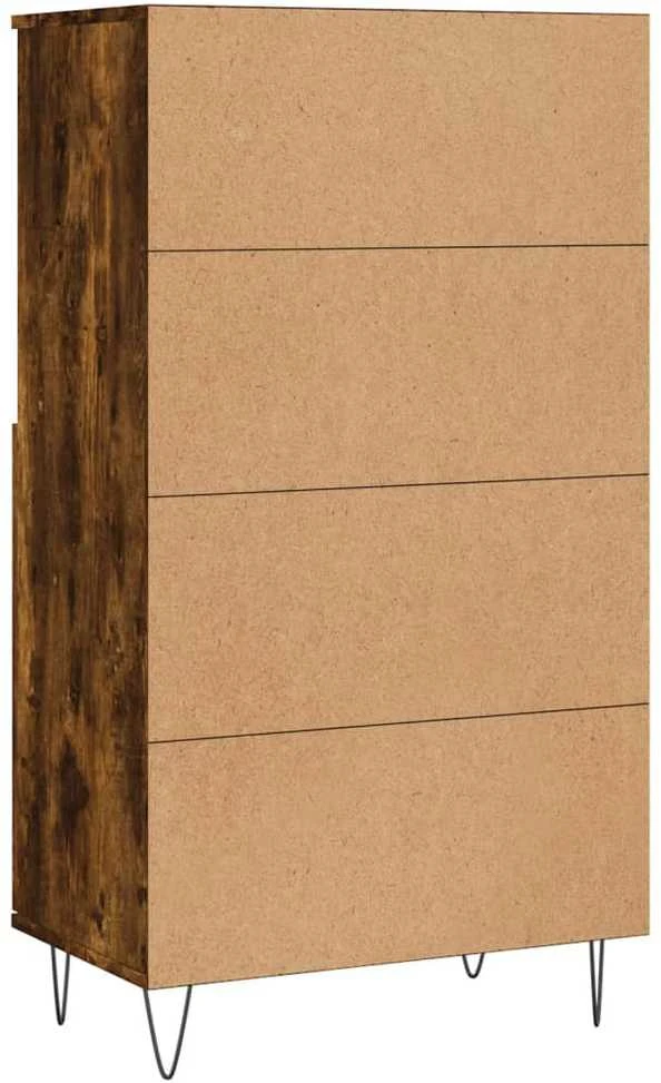 Komoda, dūminio ąžuolo spalvos, 60x36x110cm, apdirbta mediena
