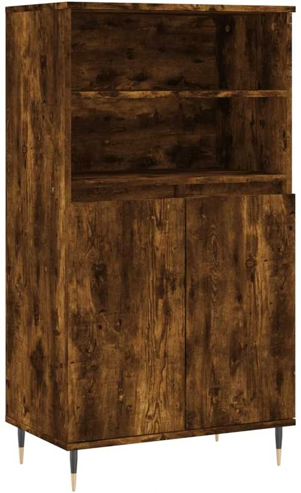 Komoda, dūminio ąžuolo spalvos, 60x36x110cm, apdirbta mediena