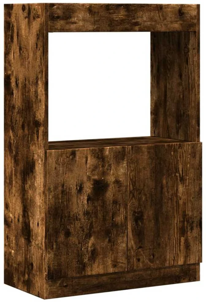 Komoda, dūminio ąžuolo spalvos, 63x33x100cm, apdirbta mediena