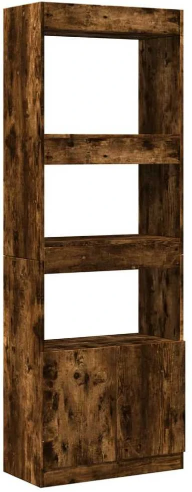 Komoda, dūminio ąžuolo spalvos, 63x33x180cm, apdirbta mediena