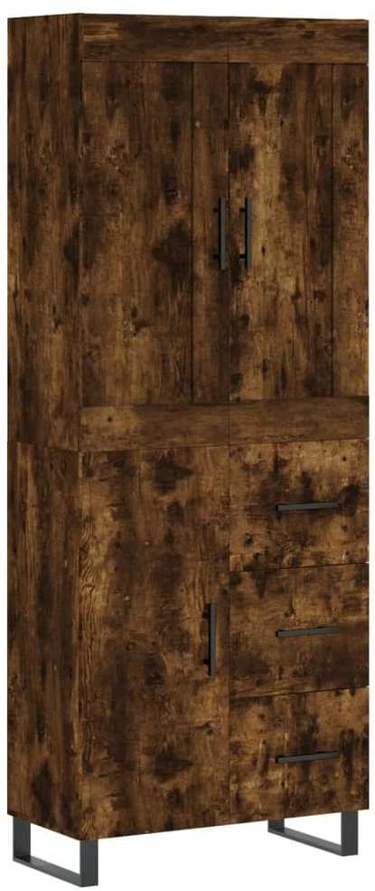 Komoda, dūminio ąžuolo spalvos, 69,5x34x180cm, apdirbta mediena