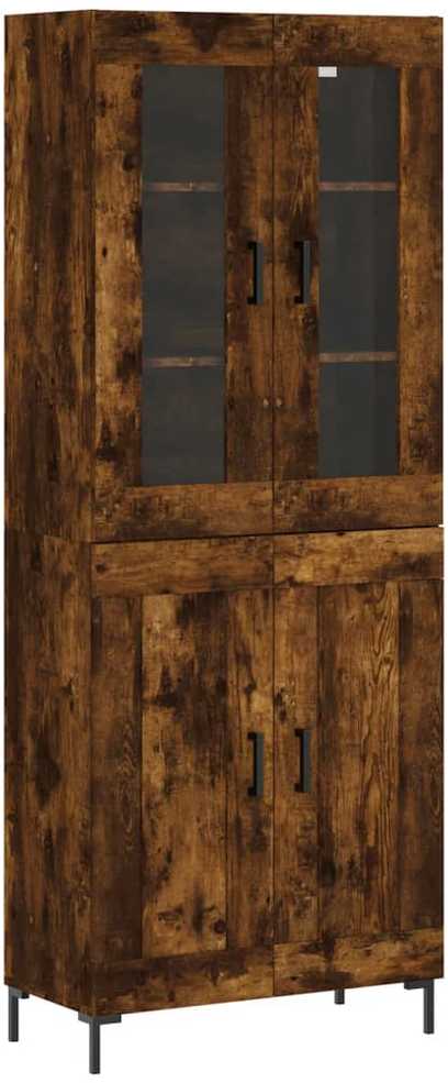 Komoda, dūminio ąžuolo spalvos, 69,5x34x180cm, apdirbta mediena