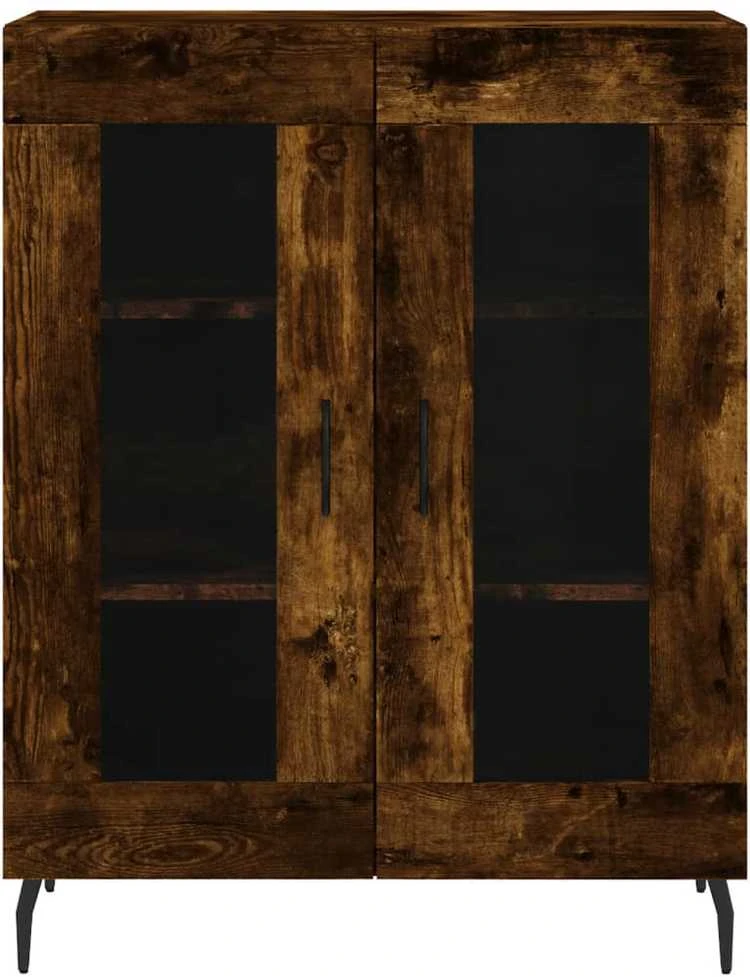 Komoda, dūminio ąžuolo spalvos, 69,5x34x180cm, apdirbta mediena