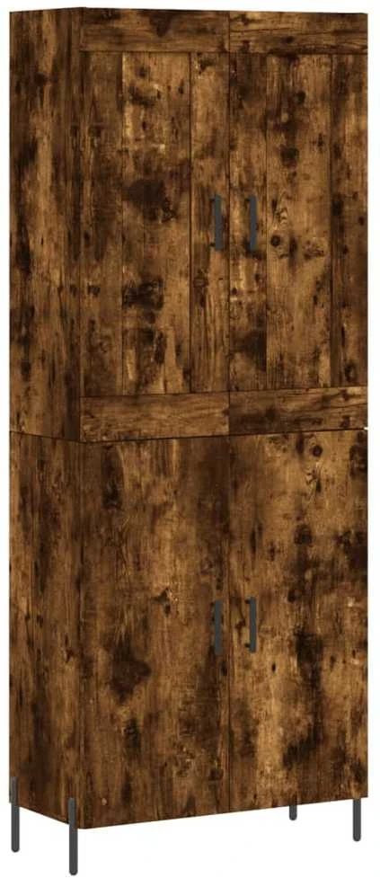 Komoda, dūminio ąžuolo spalvos, 69,5x34x180cm, apdirbta mediena