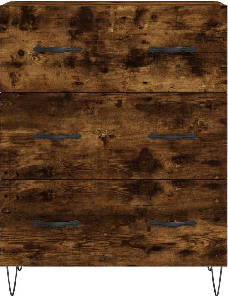 Komoda, dūminio ąžuolo spalvos, 69,5x34x180cm, apdirbta mediena