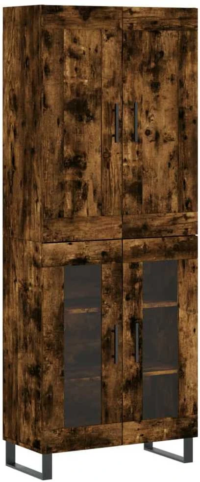 Komoda, dūminio ąžuolo spalvos, 69,5x34x180cm, apdirbta mediena