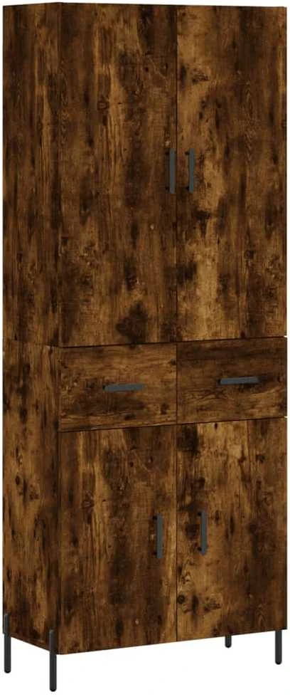 Komoda, dūminio ąžuolo spalvos, 69,5x34x180cm, apdirbta mediena