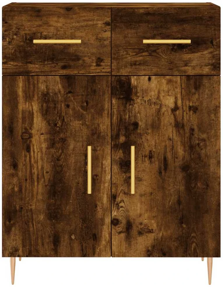 Komoda, dūminio ąžuolo spalvos, 69,5x34x180cm, apdirbta mediena