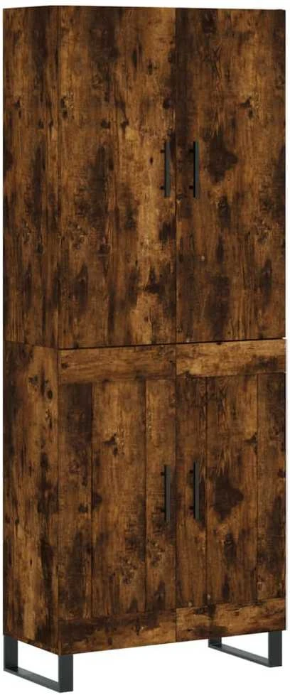 Komoda, dūminio ąžuolo spalvos, 69,5x34x180cm, apdirbta mediena