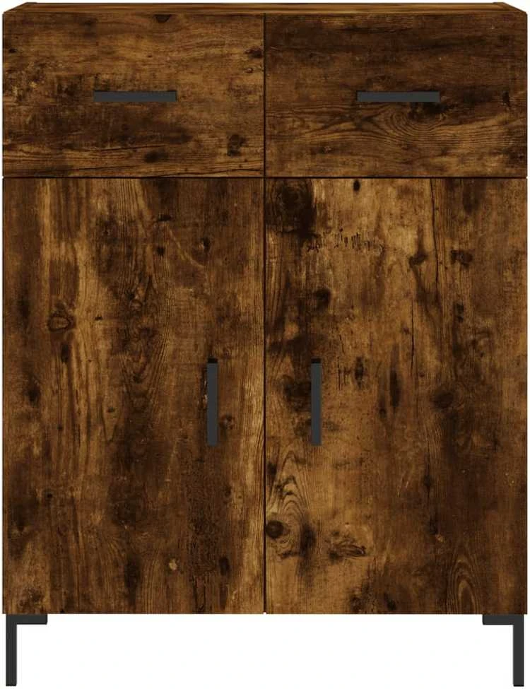 Komoda, dūminio ąžuolo spalvos, 69,5x34x180cm, apdirbta mediena