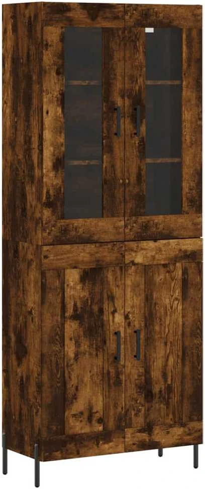 Komoda, dūminio ąžuolo spalvos, 69,5x34x180cm, apdirbta mediena