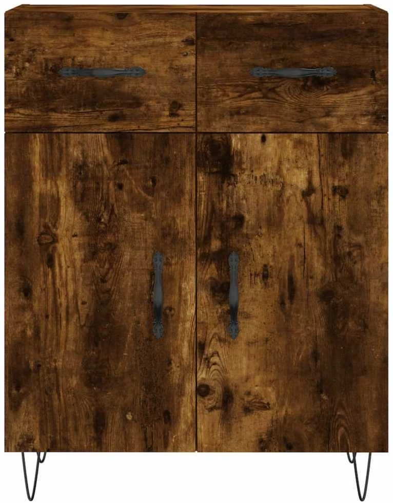 Komoda, dūminio ąžuolo spalvos, 69,5x34x180cm, apdirbta mediena