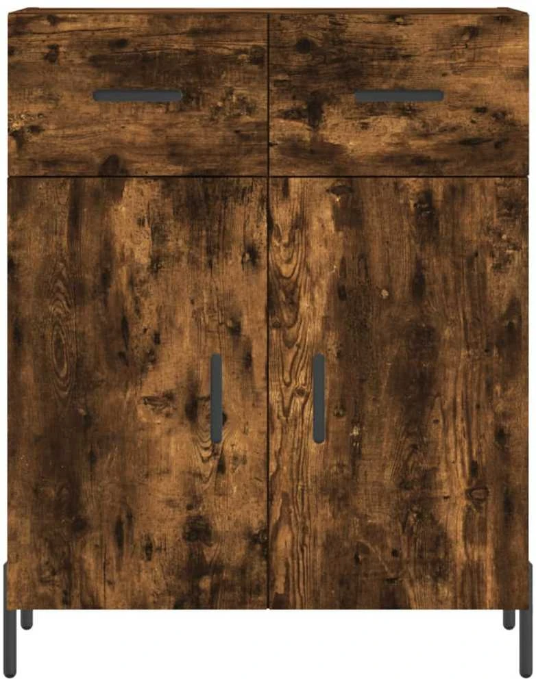 Komoda, dūminio ąžuolo spalvos, 69,5x34x180cm, apdirbta mediena