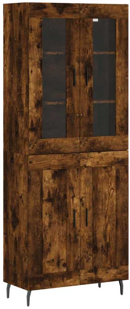 Komoda, dūminio ąžuolo spalvos, 69,5x34x180cm, apdirbta mediena