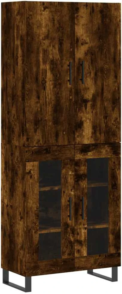 Komoda, dūminio ąžuolo spalvos, 69,5x34x180cm, apdirbta mediena