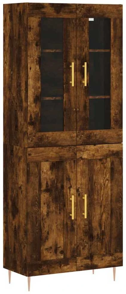 Komoda, dūminio ąžuolo spalvos, 69,5x34x180cm, apdirbta mediena