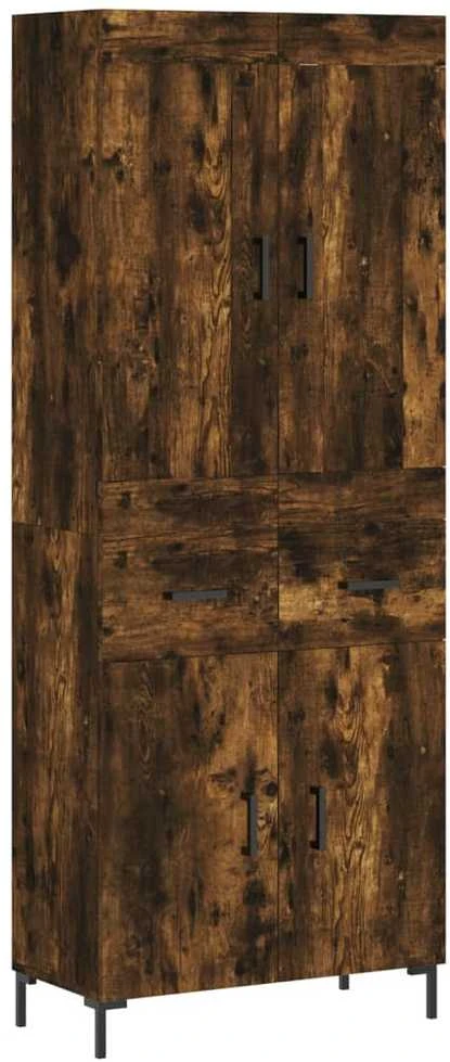 Komoda, dūminio ąžuolo spalvos, 69,5x34x180cm, apdirbta mediena