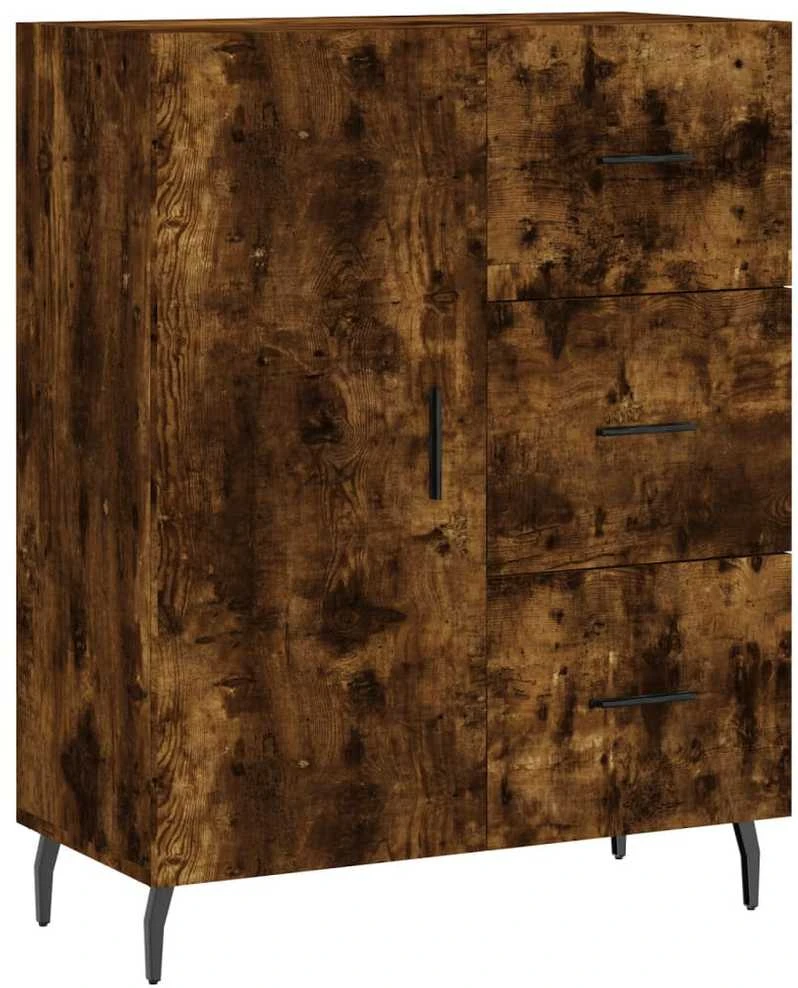 Komoda, dūminio ąžuolo spalvos, 69,5x34x180cm, apdirbta mediena
