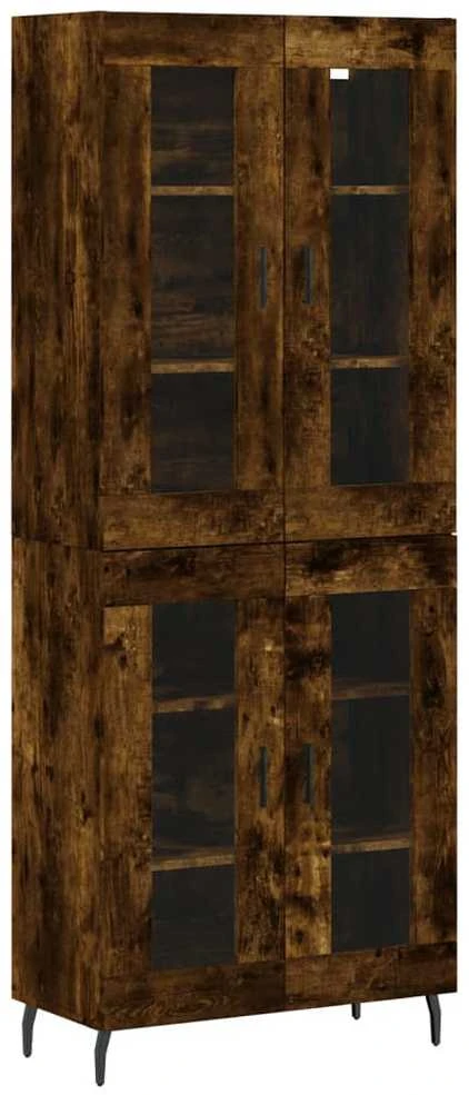 Komoda, dūminio ąžuolo spalvos, 69,5x34x180cm, apdirbta mediena