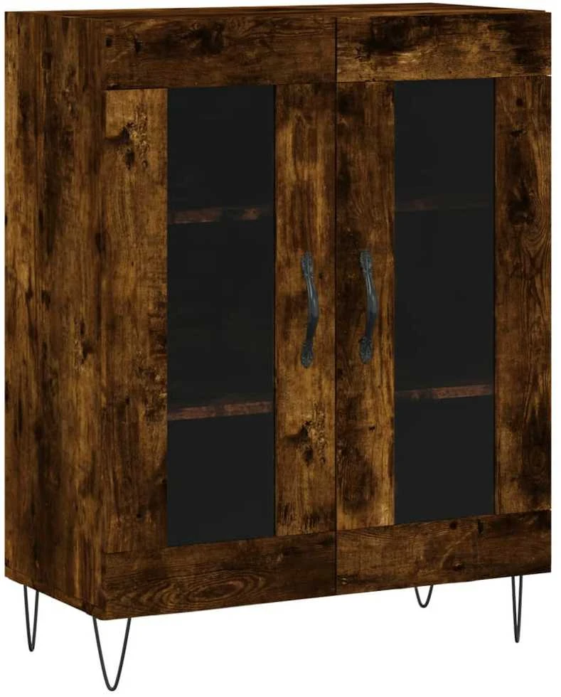 Komoda, dūminio ąžuolo spalvos, 69,5x34x180cm, apdirbta mediena
