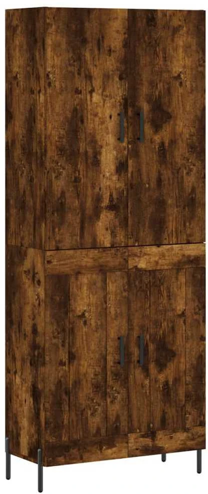 Komoda, dūminio ąžuolo spalvos, 69,5x34x180cm, apdirbta mediena