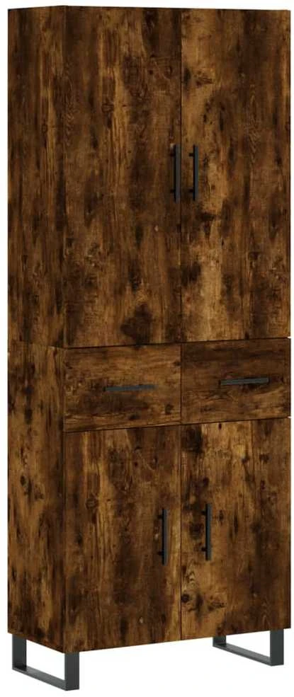Komoda, dūminio ąžuolo spalvos, 69,5x34x180cm, apdirbta mediena